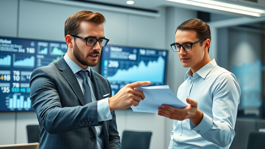Business valuation: Corporate team discussing charts and graphs during business valuation process