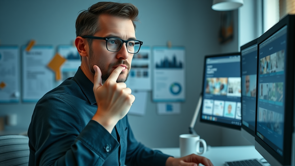 entrepreneur pointing to computer screen featuring top business directories of 2024