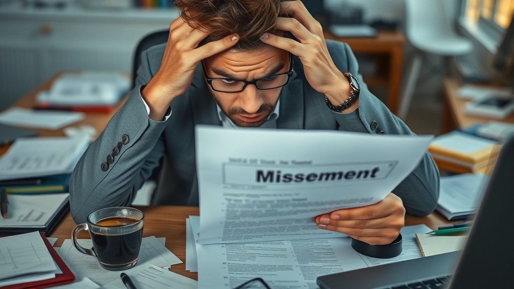 Stressed business owner realizing a costly due diligence mistake in business sale process
