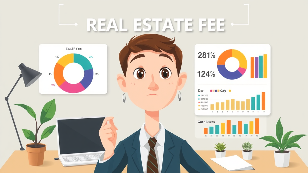 Informative infographic layout illustrating real estate fee breakdown, including agent commission, closing costs, and other estate fees
