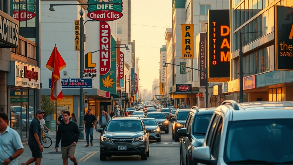 businesses for sale los angeles, downtown street scene with local businesses