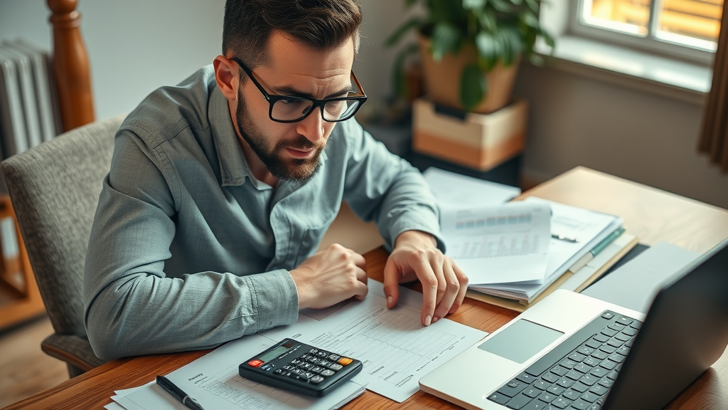 small business owner preparing documents cash flow financial records for sale