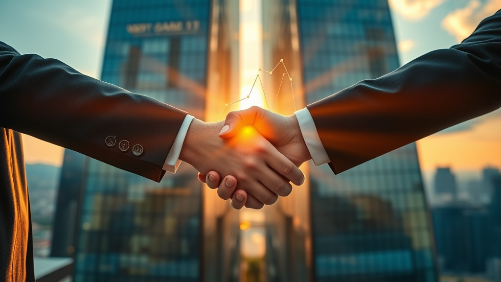 innovative deal structures mergers and acquisitions handshake executives