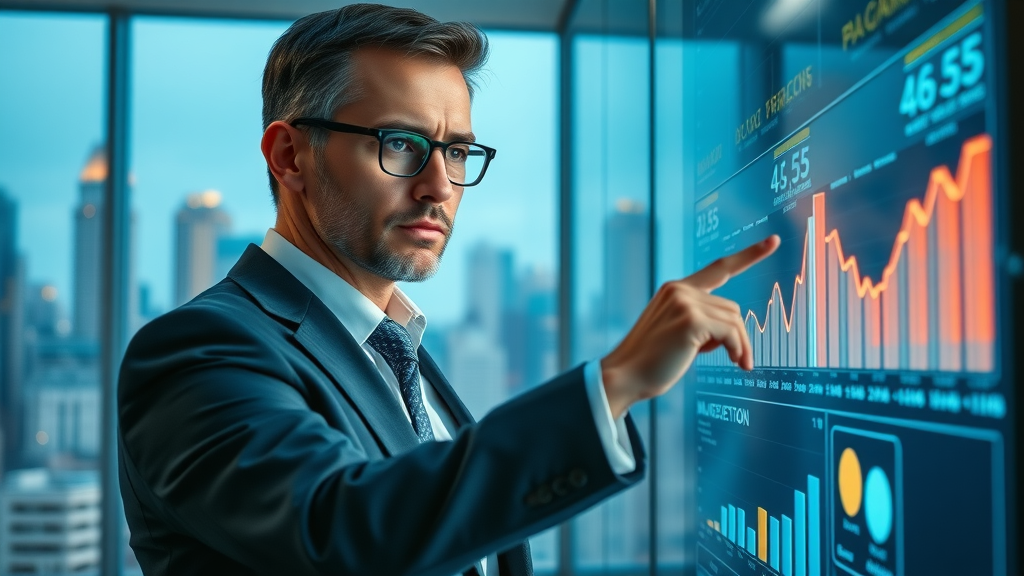 business broker projecting valuation graphs for selling a business