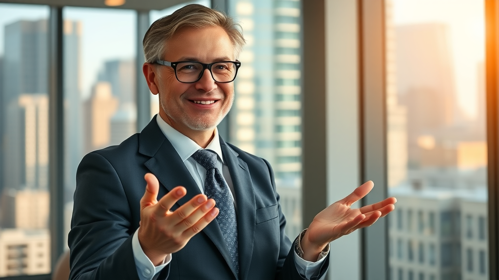experienced real estate agent explaining commission structure for broker fee negotiation