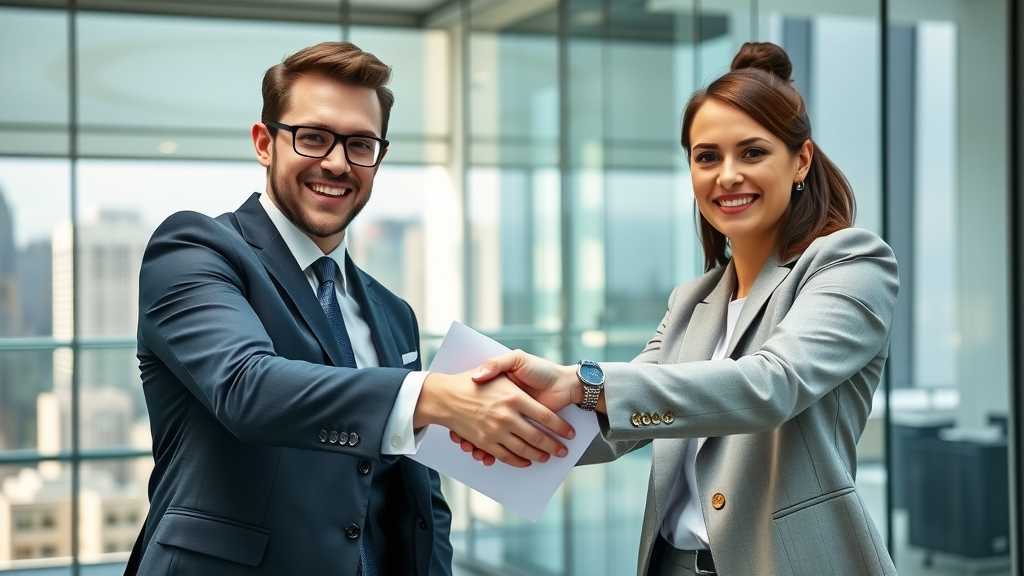 business brokers closing business sale deal with satisfied business buyers
