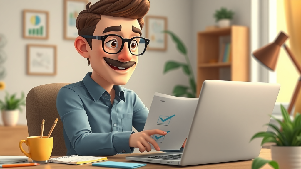 Entrepreneur reviewing checklist for selling a small business