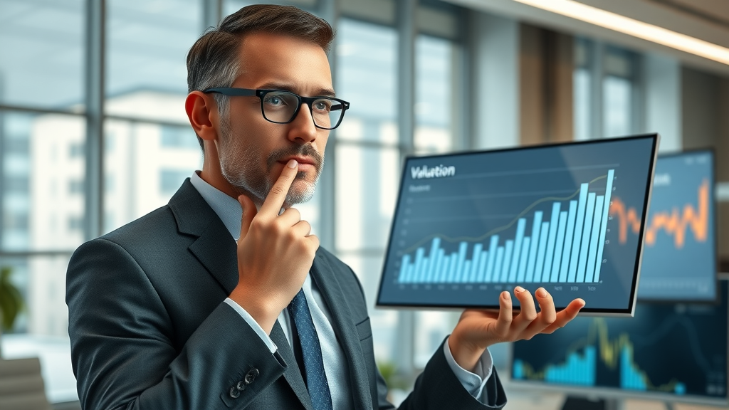 business valuation advisor explaining cash flow chart, United States