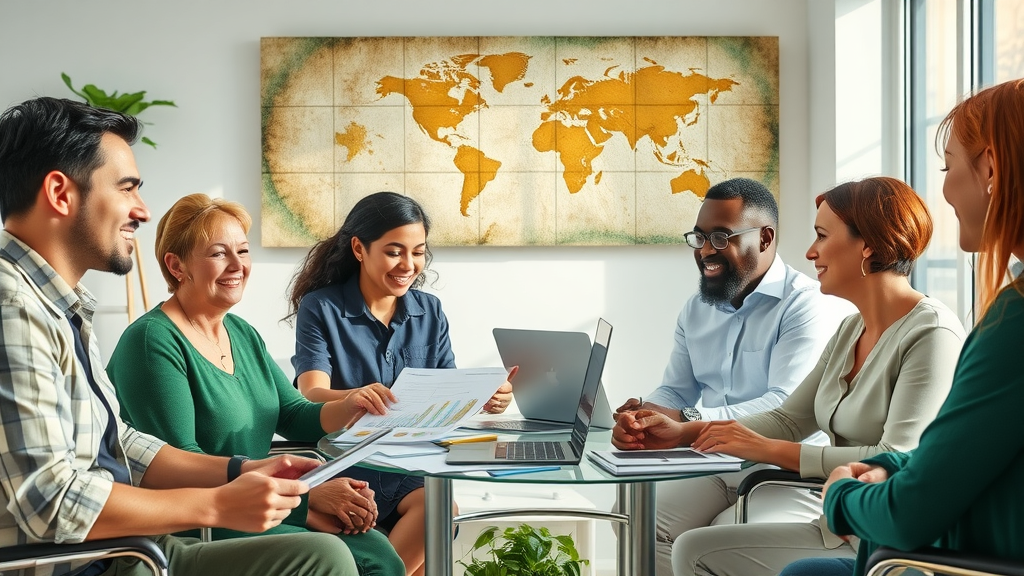 Diverse team of advisors offering guidance on buying a business