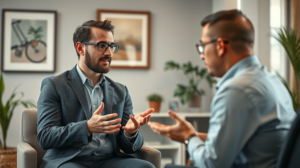 small business owner interviewing experienced broker for business sale