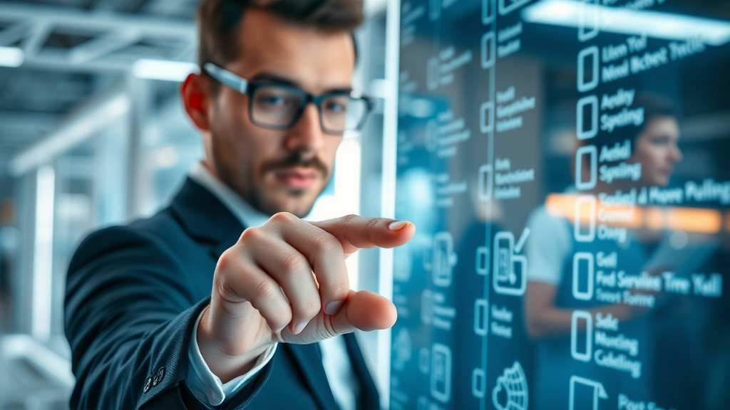 strategic business buyer marking digital checklist for buying a business