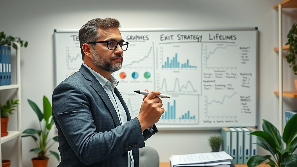 Small business owner planning exit strategy and business valuation process before sale