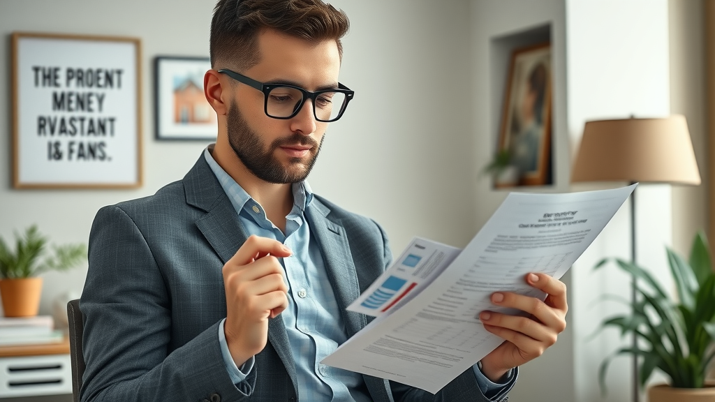 Entrepreneur checking a real estate investment checklist for business