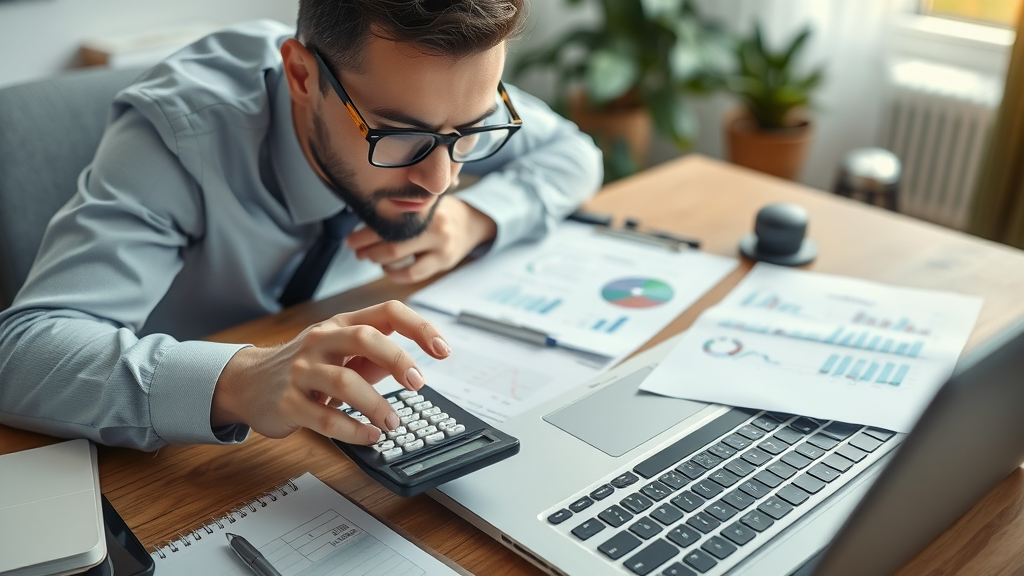 analytical businessperson assessing value of business sale listings
