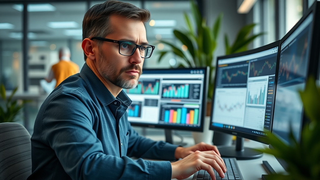 business valuation financial analyst reviewing spreadsheets cash flows