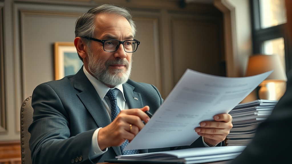 business sale legal advisor, reviewing documents in United States