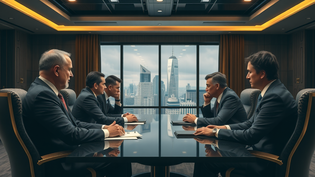 Hostile takeover in mergers and acquisitions: negotiation between rival teams