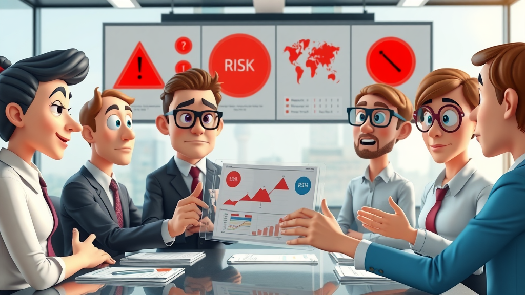 Business team reviewing M&A risk and common pitfalls