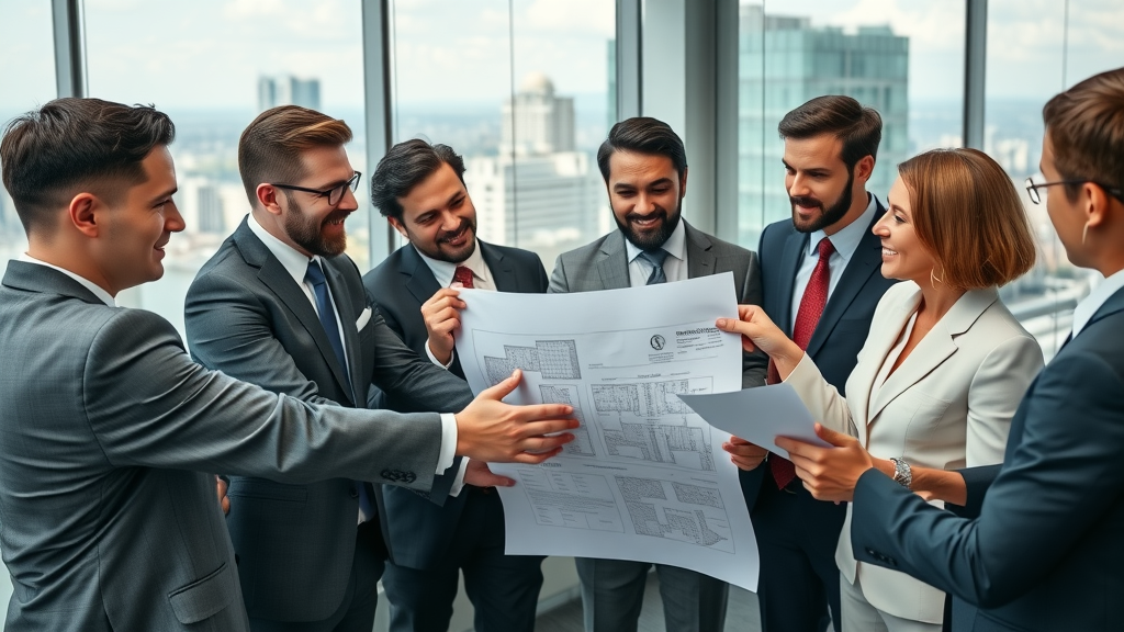 commercial real estate negotiation handled by expert real estate brokers in boardroom