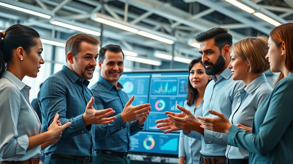 diverse team collaborating startup business acquisition plan operational stability