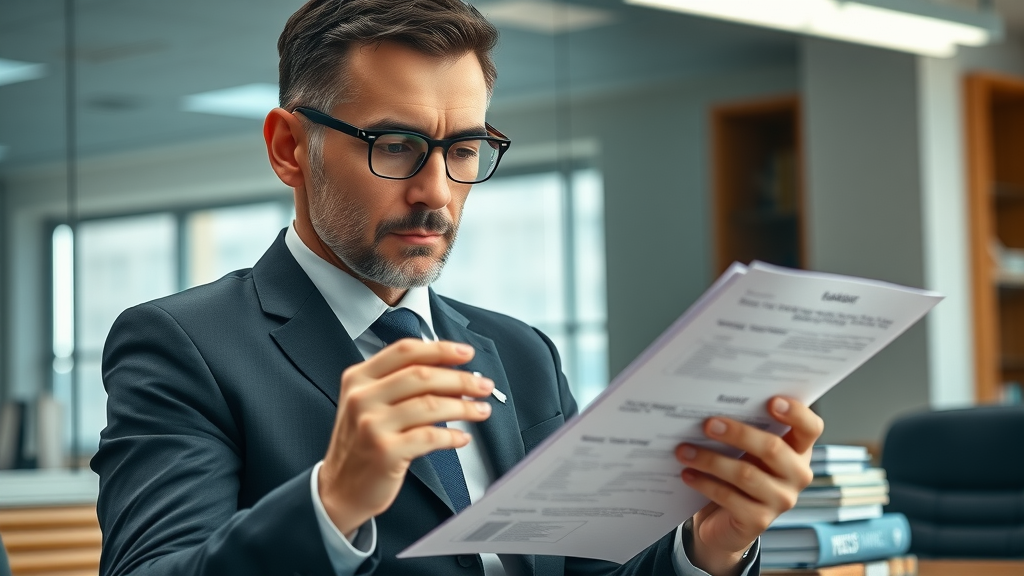 legal advisor checking off a compliance list during business transfer process, business broker and agent collaboration