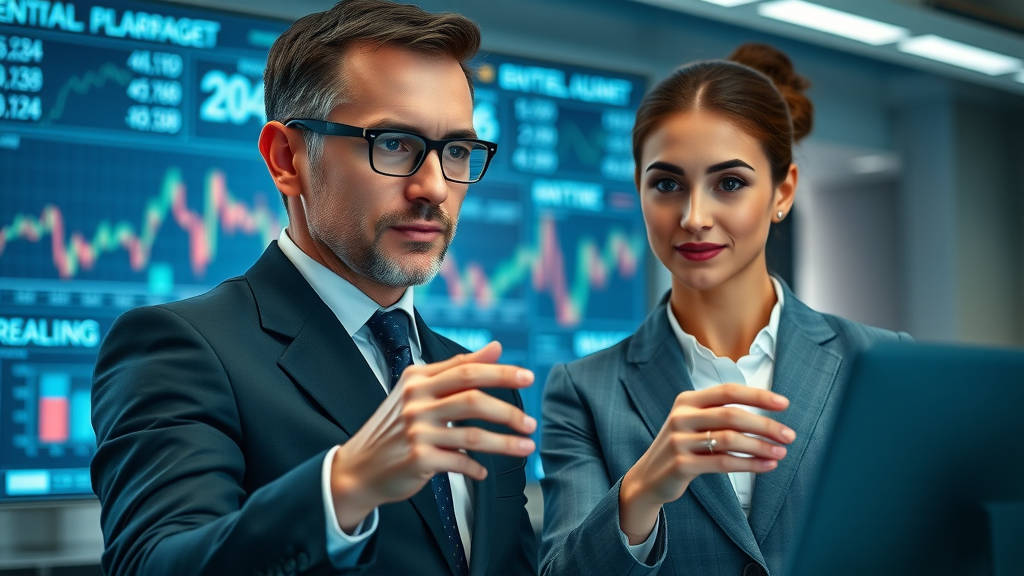 investment bank professionals mergers and acquisitions reviewing financial data