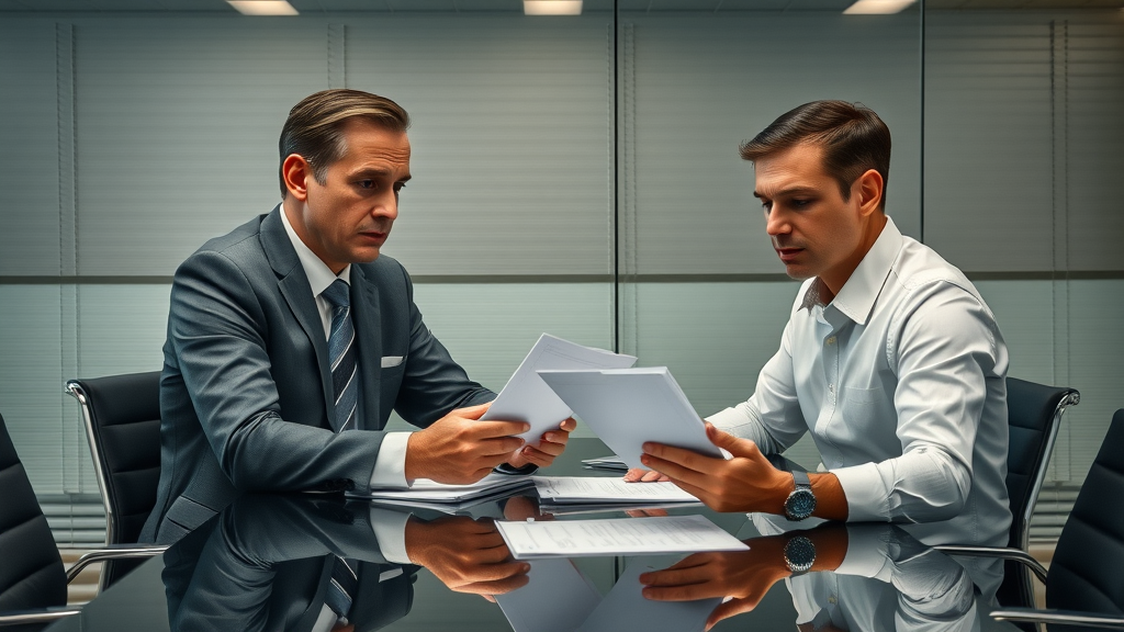 confidential meeting with business broker discussing discreet sale of business