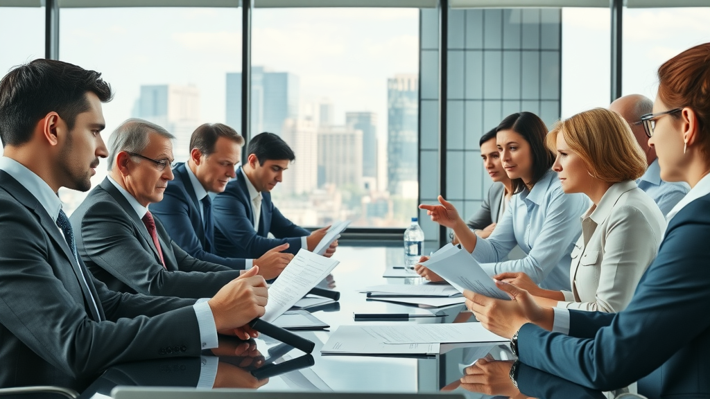 dynamic boardroom negotiation diverse executives mergers and acquisitions