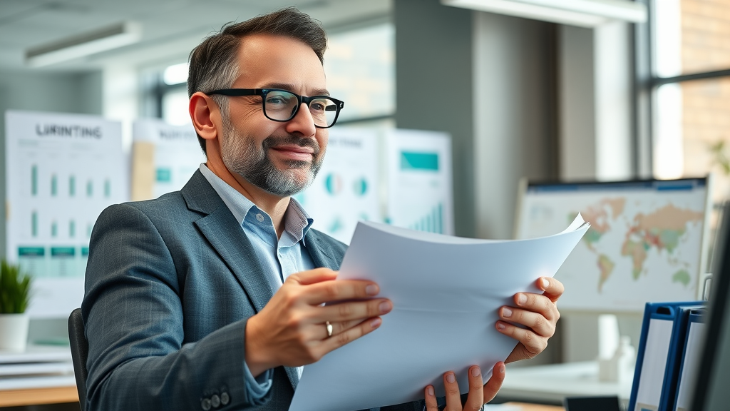 business owner and broker organizing documents and presentation materials, preparing business for sale, business brokerage firms