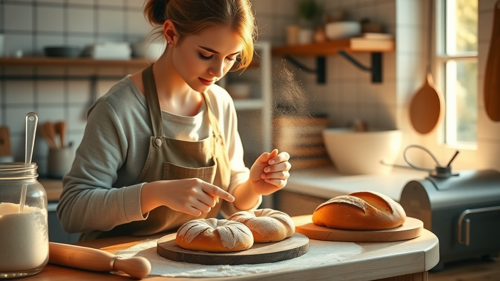 Home bakery business owner decorating pastries with care, symbolizing small business opportunities from home