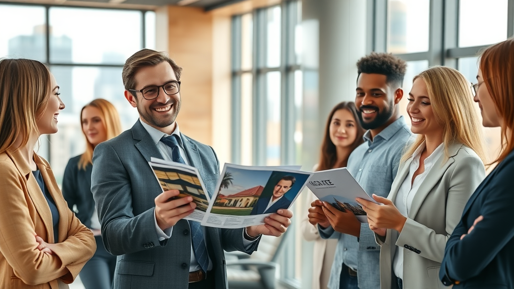 commercial real estate brokerage services office meeting