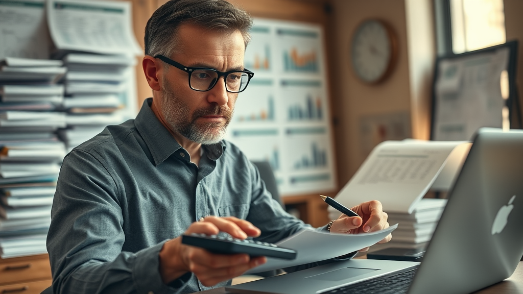 experienced business appraiser calculating value of buying a business